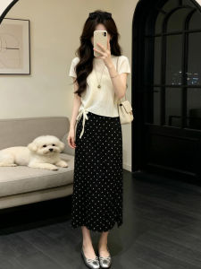 LIRUSHAN | Elegant Polka Dot Dress Set