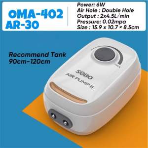 Sobo X Osean Master Aquarium Air Pump Super Silent Design Adjustable Oxygen Pump AR-10 / AR-20 / AR-30 / AR-60 / AR-90 打气机