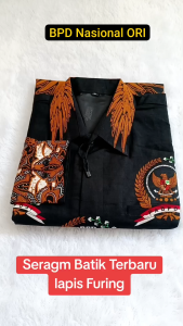 Baju batik Bpd nasional Terbaru 2024 Pria Dan Wanita Lapis Furing bahan Katun Primis Halus | Seragam bpd Desa