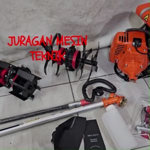Paket 3in1 Mesin Potong Rumput 2 Tak - Cultivator Bajak Sawah & Penyiang Gulma