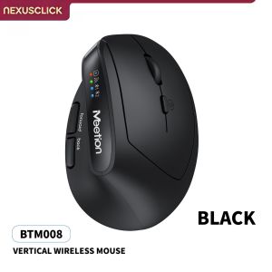 NexusClick Ergonomic Vertical 2.4G Wireless Rechargeable Mouse 7 Buttons Optical Mice 4 Level DPI Portable Laptop Office Mouse