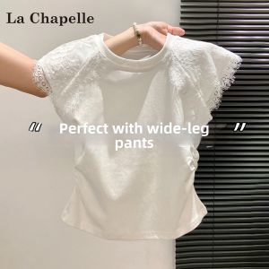 La Chapelle | Lace Bell Sleeve Slim Fit Summer T-Shirt