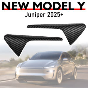 For Tesla New Model Y Juniper Model 3 Highland 2025 Side Camera Cover Lens Protector Matte Carbon Fiber Pattern Trim Accessories