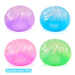 Squishy Stress Balls Squishies Glitter Dumpling Soft Squeeze Decompression Dough Hand Exercise Anti Stress Sensory Fidgets Toy