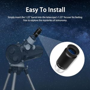 1.25 Inch 40mm Plossl Telescope Eyepiece - 4-Element Plossl Design Threaded for Standard 1.25 Inch Astronomical Filters High-D