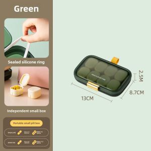 Portable Mini Pill Box Convenient Carry-On Medicine Organizer Week Long Seven Days Pill Divider Capsule Box Storage Container