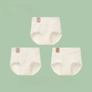 MONCAICHAN | Antibacterial High-Waist Cotton Underwear For Women Extended Crotch Plus Size Ladies Triangle Shorts Comfortable Breathable Briefs