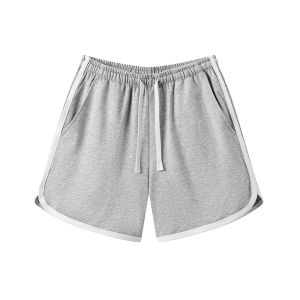 Semir | Loose Summer Cotton Shorts with Retro Color Blocking Home Pants
