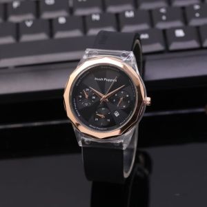 Jam Tangan Fashion Wanita HUSH PUPPIES Rubber / Karet DT-001 Box Eksklusif & Baterai Cadangan