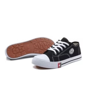 NOB) NB) SEPATU HITAM PUTIH(PREKAT) TALI) SOL KUNING