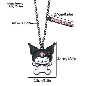 Takara Tomy | My Melody Kuromi Vòng Cổ Men Dễ Thương Nhân Vật Hoạt Hình Mặt Dây Kim Loại Ngộ Nghĩnh Tiệc Halloween Món Quà Trang Sức Dành Cho Bé Gái