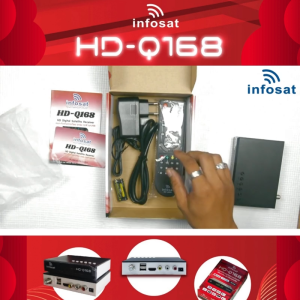 กล่องรับสัณญาณ ทีวี ดาวเทียม INFOSAT รุ่น HD-Q168 + USB WiFi Antenna-V3 กล่องทีวีดาวเทียมไฮบริด (ใช้งานได้ทั้งระบบทึบและจานโปร่งตะแกรง & WiFi)
