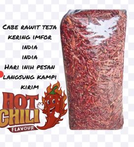 MURAH ( 5KG ) SATU BAL CABAI RAWIT TEJA CAPLAK KERING TANPA TANGKAI