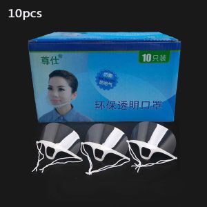 10pcs Clear Face Masks Food Protection Face Mask Anti-Fog Face Mask Transparent Cooking Baking Mask Mouth Guard Anti Phlegm Mask