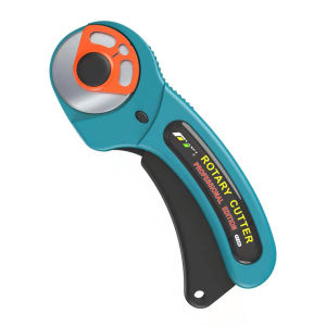 FT145 Rotary Cutter 45mm Punching Patchwork Roller Easy Tearing Tool for Paper Ticket Soft Sheet Cutting Gear Skip Blade