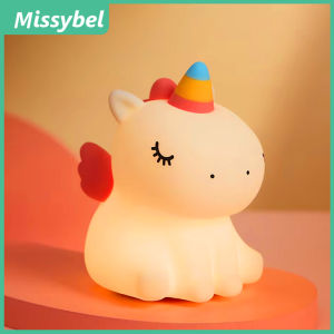 New Cute Unicorn LED Night Light Dimmable Silicone Night Light Bedroom Living Room Sleep Light UBS Rechargeable Bedside Touch Light Baby Room Night Light Decoration