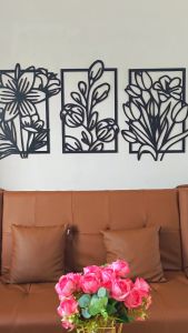 Dekorasi Dinding Minimalis Motif Flower Hiasan Dinding Rumah