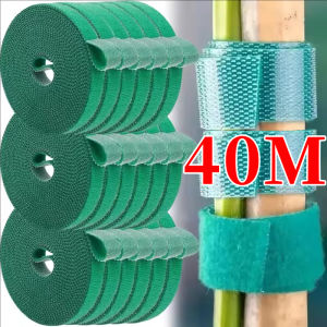 40/60 ม. ผ้าพันแผลไนลอนสำหรับพันต้นไม้ในสวน / สายรัดต้นไม้แบบมีกาวในตัว / สายรัดผ้าพันแผลไนลอนแบบใช้ซ้ำได้ / สายรัดพยุงต้นไม้เลื้อยแบบปรับได้