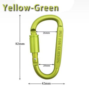 Aluminium Alloy D‑Shape Lock Carabiner Multi Colours Keychain Hook Portable Outdoor Tool For Camping Hiking Travel Activities