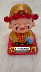 Pajangan chaisen dewa rejeki pajangan solar dashboard mobil pajangan patung caisen hiasan imlek