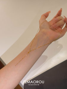 Titanium Steel Snowflake Necklace Light Gold Blade Chain Non-fading High-End Sensation Fashion Jewelry Accessory