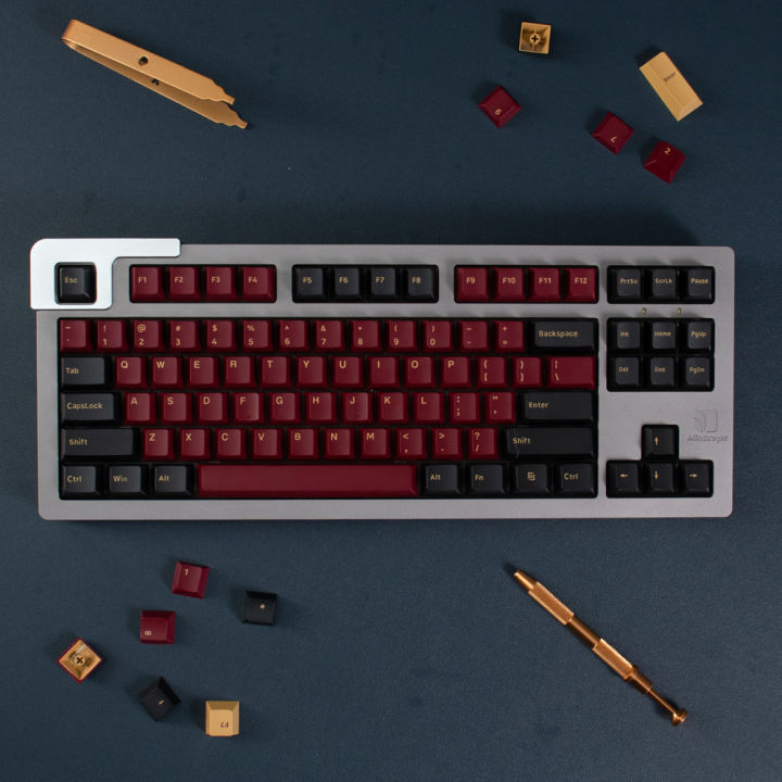 GMK Red Samurai keycaps 168 Keys Cherry PBT Double Shot Keycaps For ...