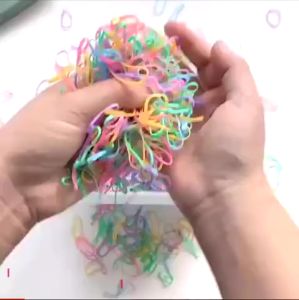 Chun buộc tóc bé gái hộp 4000 chun phụ kiện buộc tóc kèm hộp đựng nhựa tiện lợi