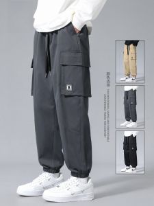 ROMON | Romon Mens Workwear Pants Autumn Winter New Style Trendy American Loose Trousers Casual Long Trousers Youthful Energy Style