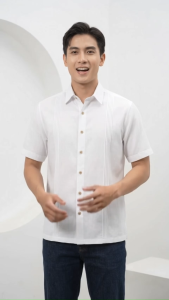 Áo sơ mi tay ngắn xếp ly Viettien (S-XL)
