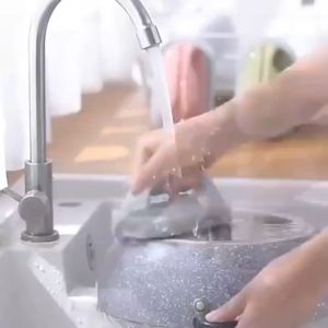 TUKUO ID [] 3 PCS - Sikat Sponge Serat Pembersih Dapur Serbaguna/Sikat Kamar Mandi Pembersih KeramikAlumunium Noda Membandel