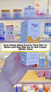 Eucerin Kem Chống Nắng Kiểm Soát Nhờn Trang điểm Sun Oil Control Dry Touch CC SPF50+ 50ml