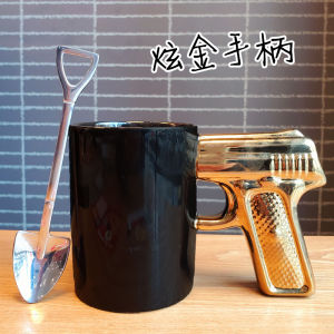 Creative Ceramic Breakfast Cup Coffee Milk Drinking Cup Unique Shape Mugs Home Use Funny Water Cup with Spoon American Style Cartoon