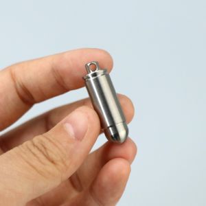 Portable Titanium Alloy Pendant Mini Travel Medicine Bottle Waterproof Moisture-proof Sealed Storage Small Medicine Box