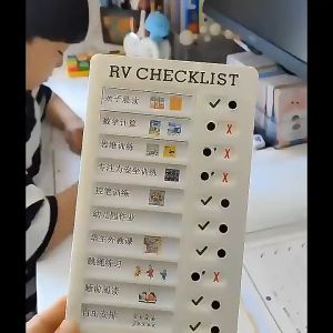 Papan Tugasan Harian Kanak Kanak My Chores Senarai Semak Disiplin Diri Alat Bantu Belajar Rumah Dan Sekolah Kids Self Discipline Punch Card Book Student Message My Chores RV Checklist 儿童自律打卡器房车便签学生留言检查表my chores自律打卡本 A151