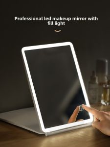 Large Desk Top Makeup Mirror with LED Light