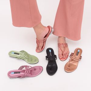 Tiara Sandal Wanita Heels Jepit Tali Hak Kaca 3 Cm