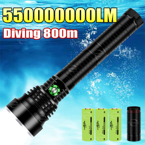 Most Powerful LED Diving Flashlight Super Bright Underwater Lantern Professional Diving 800M Dive Torch IPX8 Scuba Diving Light