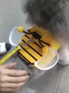 THPET สายจูงน้องหมาน้องแมว รูปแบบผึ้งน้อยสีเหลืองน่ารัก ใช้จูงออกไปเดินเล่น