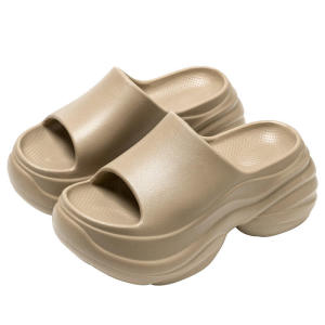 Women’s EVA Wedge Sandals Chunky Korean Fashion High Wedge 9cm Thick Soled Heeled Slides Slippers Ultra Comfy Outdoor