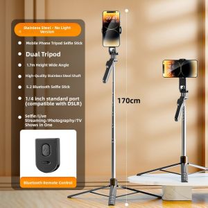 Portable Travel Tripod with 360° Rotation and Anti-Shake Function for Selfie and Vlog