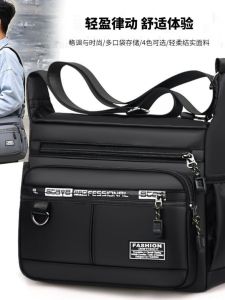 Túi Đeo Vai Nam Dung Tích Lớn Chống Nước Chống Mài Mòn Nhiều Ngăn Làm Việc Kinh Doanh Túi Đeo Chéo Thường Ngày Cho Thanh Thiếu Niên