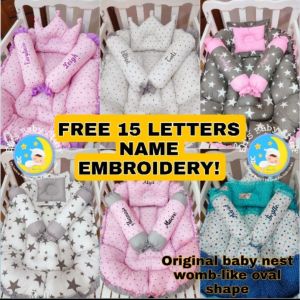 FREE NAME ORIGINAL BABY CRIB NEST Baby Bed BABY NEST Free 14 Letter Name Cotton Mall Qlty