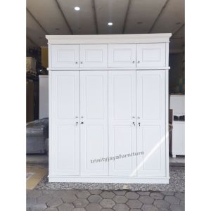 Lemari Pakaian 4 Pintu Panggung Bahan 18 ml/trinityjayafurniture