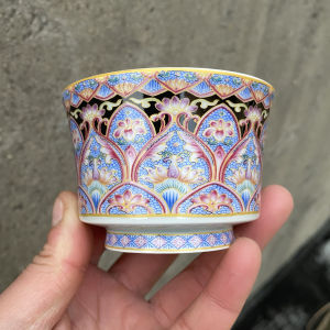 Jingdezhen Ceramic Enamel Ancient Mud Pure Land Lotus Horse Hoof Cup Personal Dedicated Owner Cup Home Use Tea Drinking Cup