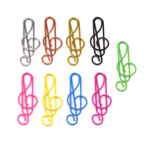9pcs Creative Cute Paper Clips Musical Note Paperclip 20pcs Multicolor Metal Memo Bookmarks Index Office School Stationery clips