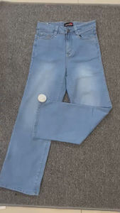 Celana Panjang Kulot Wanita Vivo Soft Jeans 61002 Biru Muda Polos Stretch