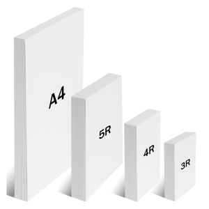 HUSPER 100/20 Sheets Glossy Inkjet Photo Paper 180Gsm 3R/4R/5R/A4 Single-Sided Inkjet Compatible Home Office Use with Grey Back