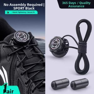JIFANPAUL | No-Tie Shoe Lace Rotating Fastener Black and White