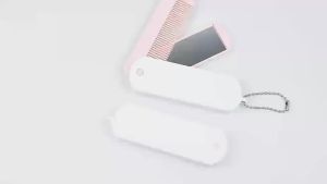 Mini Folding Makeup Mirror Comb 2 in1 Portable Anti-Static Pocket Mirror Easy Carry For Outdoor Travel Home Use Small Size Comb