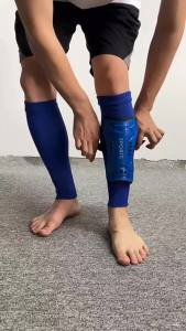 Loogdeel 2Pair Boys Girls Football Shin Protection Board Sports Sock Set Kids Soccer Over Knee Socks Legging Support Guard Child